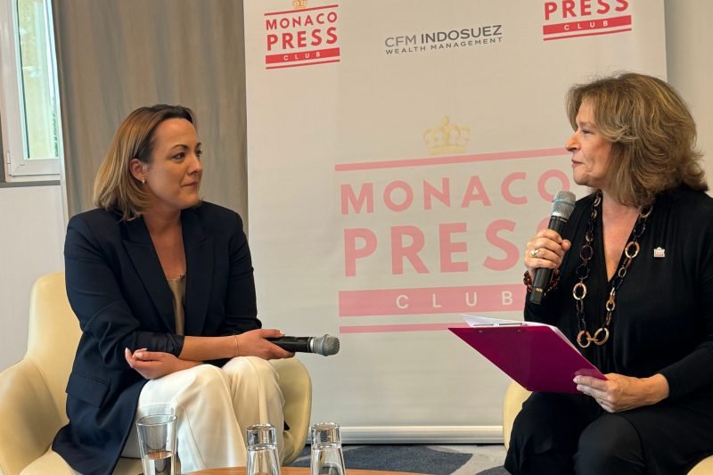 Marie Chantrait, BFM TV, and Cinzia Sgambati-Colman, Monaco Press Club