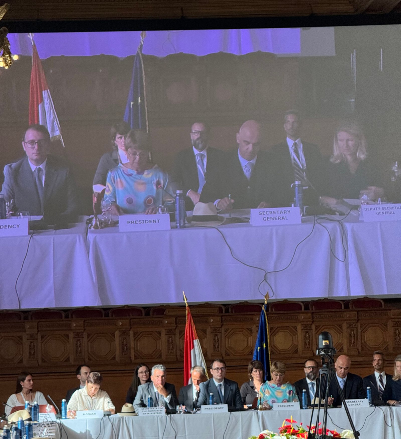 .Isabelle Berro-Amadeï, Monaco’s Minister of Foreign Affairs and Cooperation and chair of the Committee of Ministers, opened the session. Gabriel Revel, Monaco’s permanent representative to the Council of Europe, presided over the meeting.